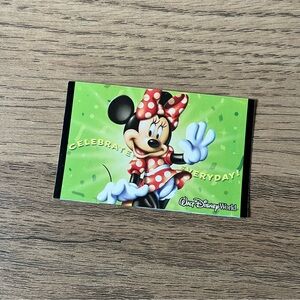 2010 Walt Disney World Minnie Mouse USED Admission Ticket "Celebrate Everyday"